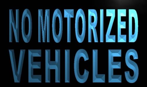 No Motorized Vehicles Neon Light Sign